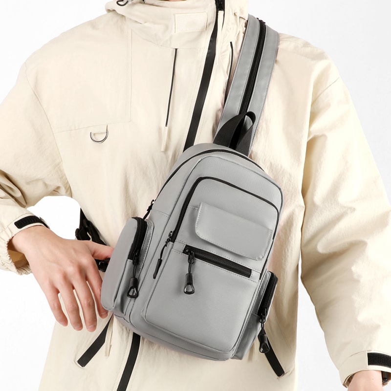 Multi functional Oxford Mini Backpack for Cycling Outdoor Sports and Travel Durable Mens Shoulder Bag for Commuting