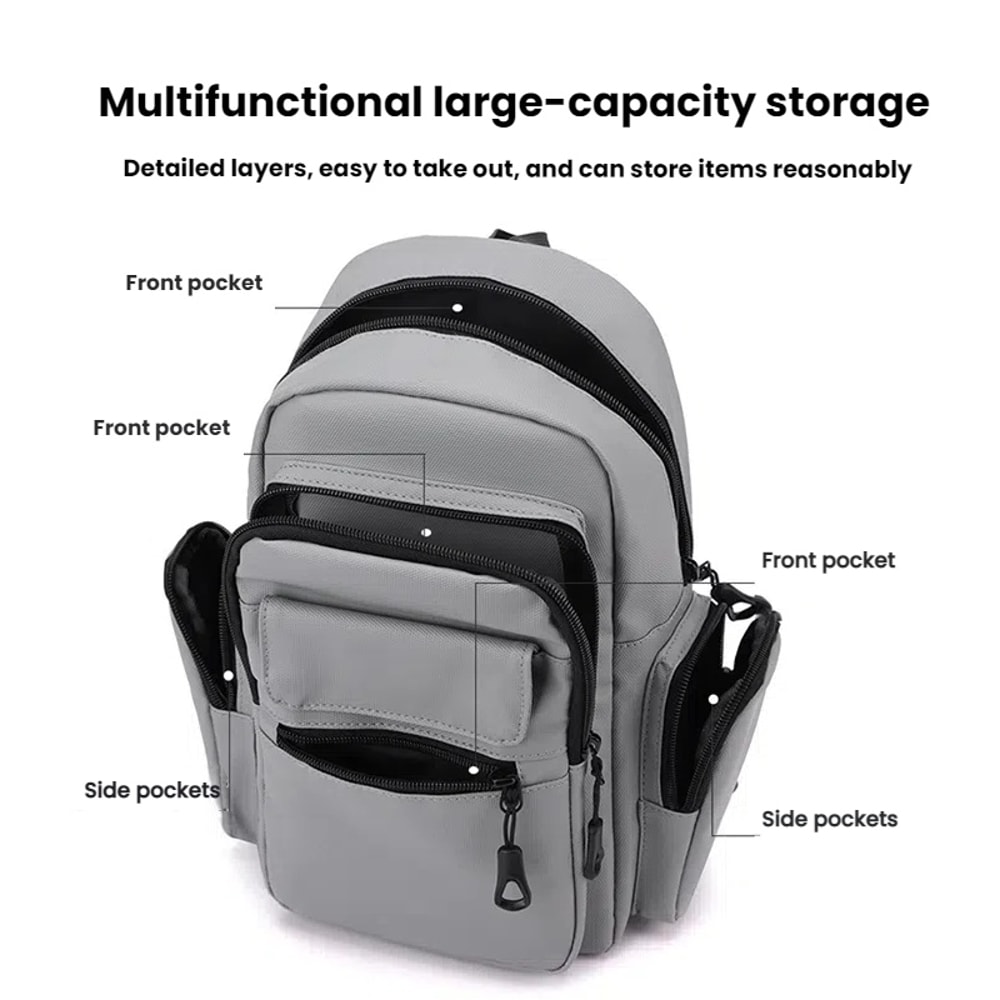 Multi functional Oxford Mini Backpack for Cycling Outdoor Sports and Travel Durable Mens Shoulder Bag for Commuting