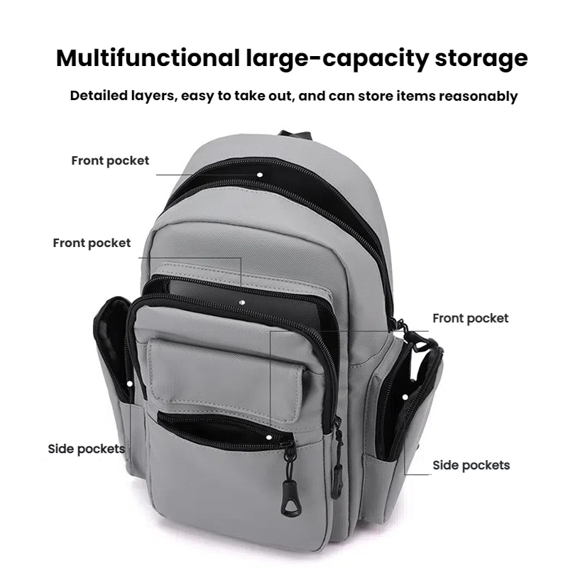 Multi functional Oxford Mini Backpack for Cycling Outdoor Sports and Travel Durable Mens Shoulder Bag for Commuting