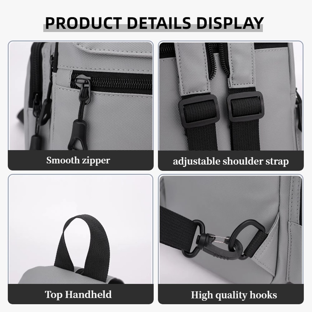 Multi functional Oxford Mini Backpack for Cycling Outdoor Sports and Travel Durable Mens Shoulder Bag for Commuting