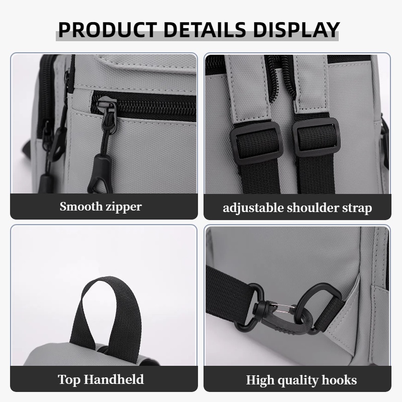 Multi functional Oxford Mini Backpack for Cycling Outdoor Sports and Travel Durable Mens Shoulder Bag for Commuting