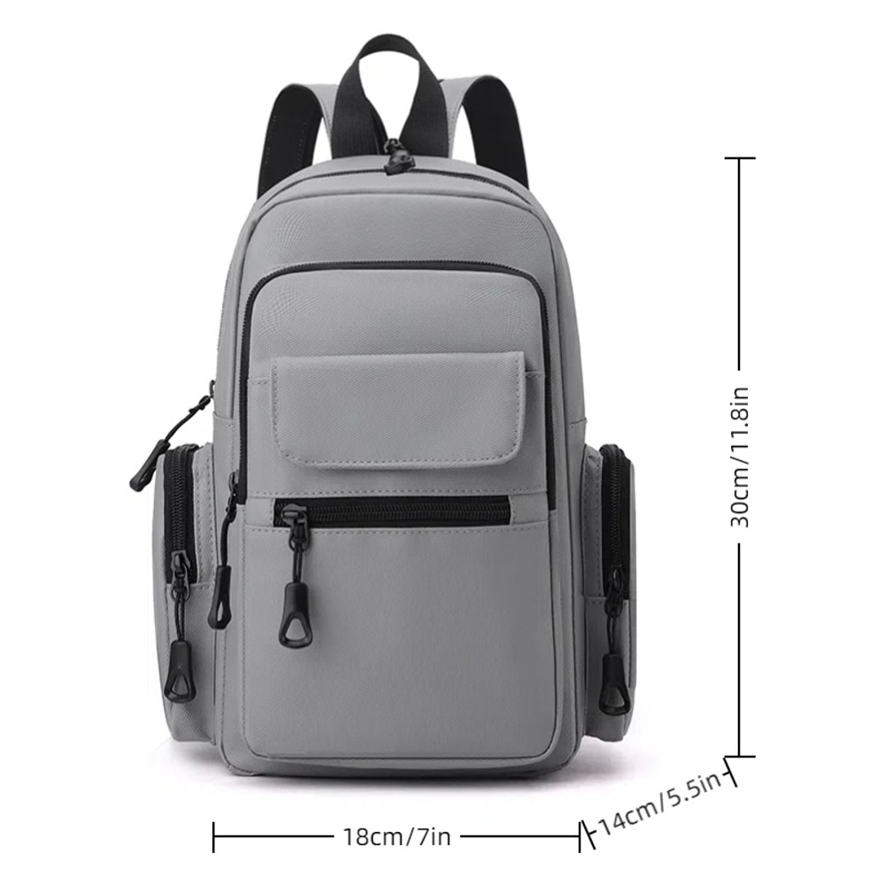 Multi functional Oxford Mini Backpack for Cycling Outdoor Sports and Travel Durable Mens Shoulder Bag for Commuting