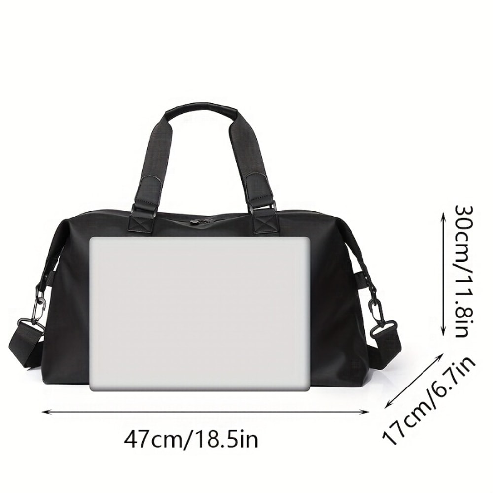 Large Capacity Versatile Duffel Bag For Gym Fitness Travel And Overnight Trips Black Grey Green 1