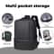 Mens Business Backpack Large Capacity Multi Compartment Laptop Bag For Work Travel 1
