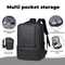 Mens Business Backpack Large Capacity Multi Compartment Laptop Bag For Work Travel 1