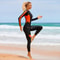 Womens Long Sleeve Swimsuit UV Protection One Piece Rash Guard