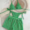 Piece Mesh Bikini Set With High Cut Tie Up Bottoms 3