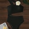 One Shoulder Push Up Cutout One Piece Swimsuit For Women 0