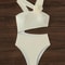 One Shoulder Push Up Cutout One Piece Swimsuit For Women 3
