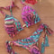 Floral Push Up Bikini Set for Women String Tie Beach Swimwear