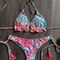 Floral Push Up Bikini Set for Women String Tie Beach Swimwear
