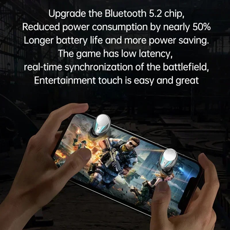 Smart Touch Wireless Earbuds with LED Display & Stereo Sound Bluetooth Earphones