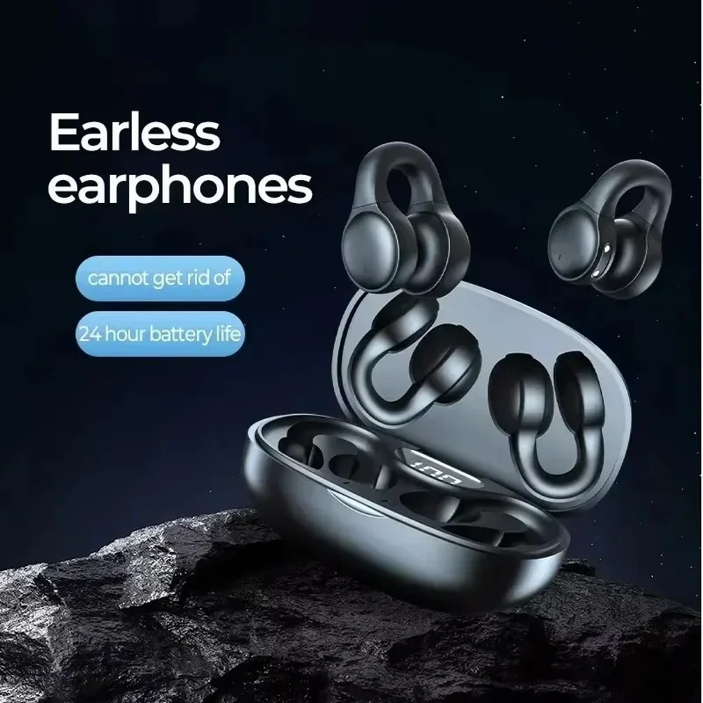 Wireless Bluetooth Earbuds with Noise Reduction Mic and LED Power Display
