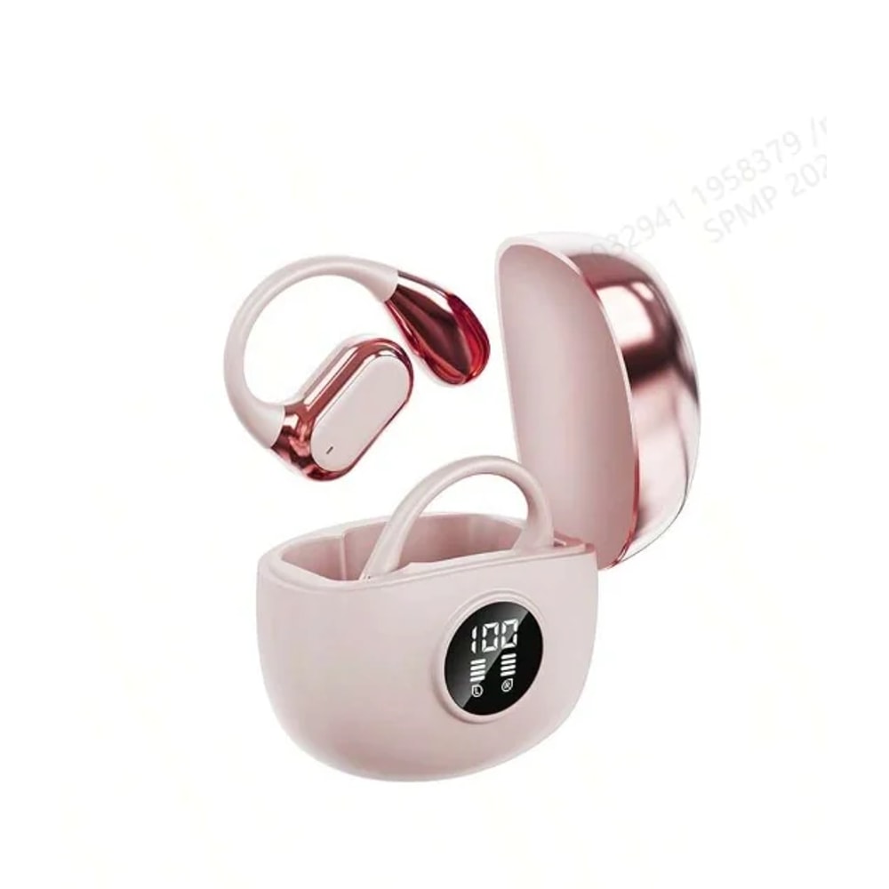 Clip On Sports Wireless Earbuds with Mic and Deep Bass