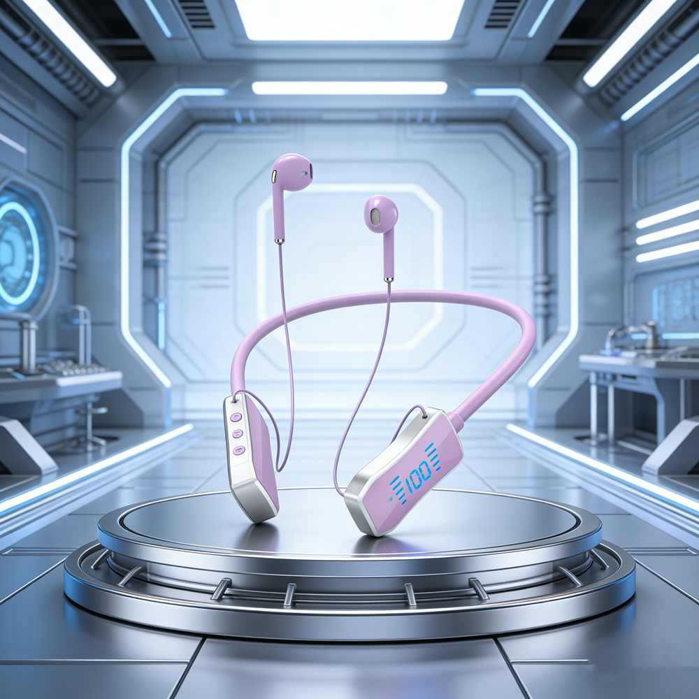 Wireless Bluetooth Earphones with Noise Reduction and LED Display