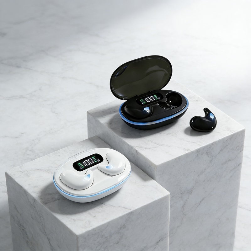 Wireless Earbuds with Ear Hooks Noise Reduction Bluetooth Earphones