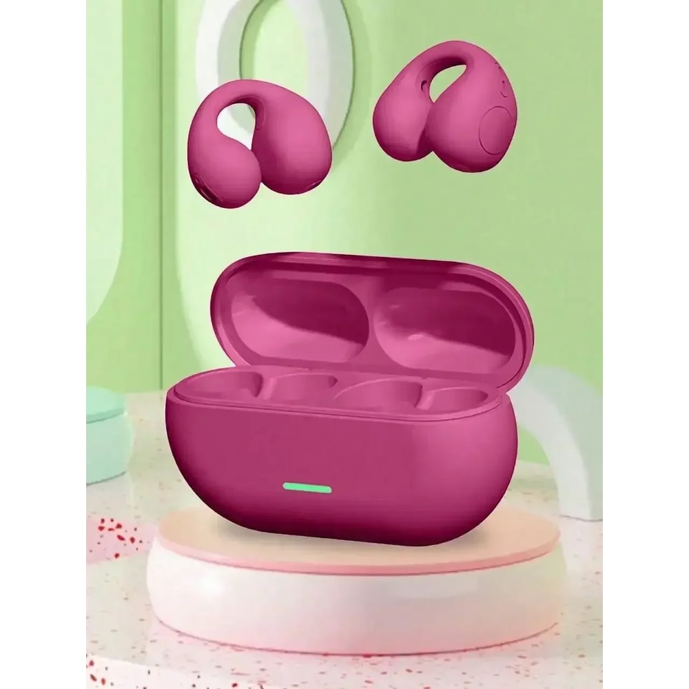 Open Ear Wireless Ear Clip Headphones with Noise Cancelling Mic
