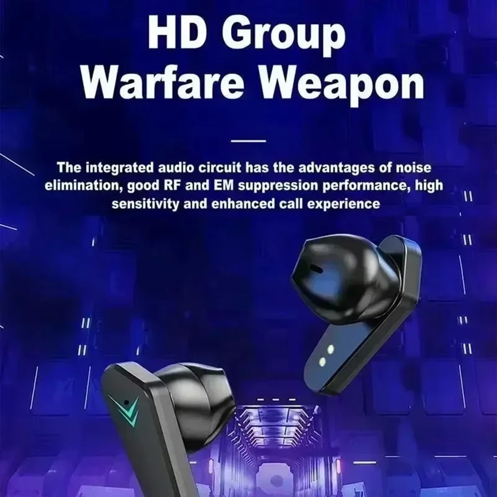 Pro Gaming TWS Earbuds Ultra Low Latency Wireless Headphones with Noise Cancelling