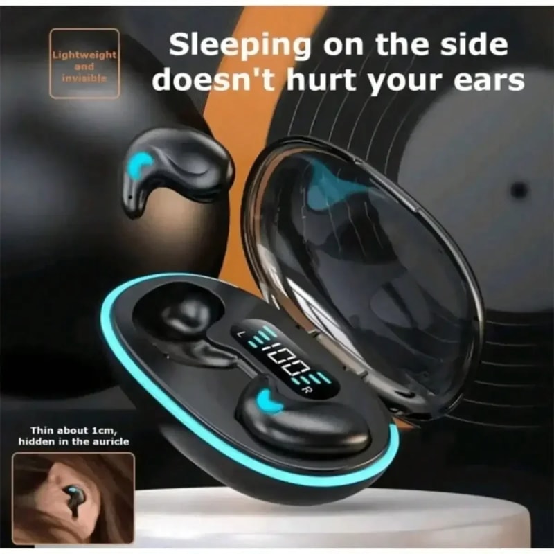 Sleeping Bluetooth Earbuds Wireless Waterproof Earphones with Mic