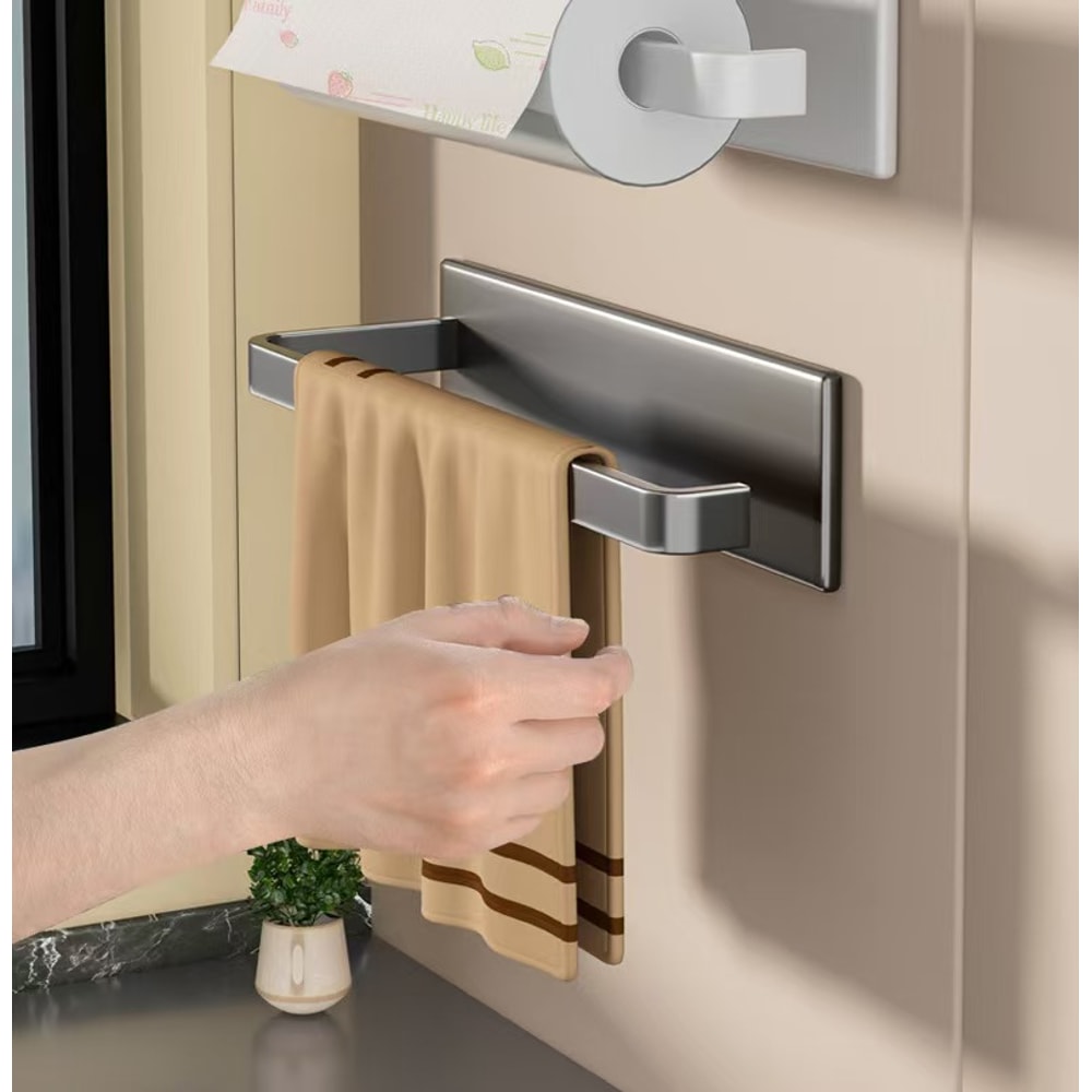 Magnetic Paper Towel Holder For Fridge No Drill Space Saving Kitchen Organizer 3