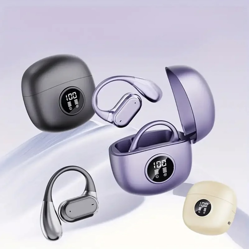 Clip On Wireless Earbuds Open Ear TWS Sports Headphones