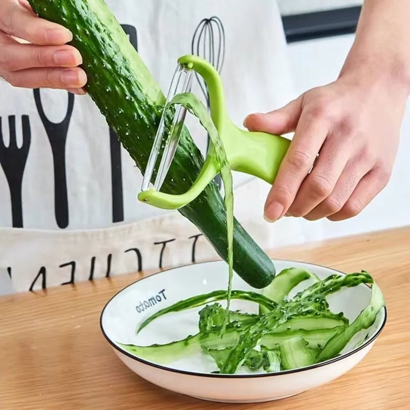 Stainless Steel Wide Mouth Vegetable Peeler And Cabbage Slicer 0