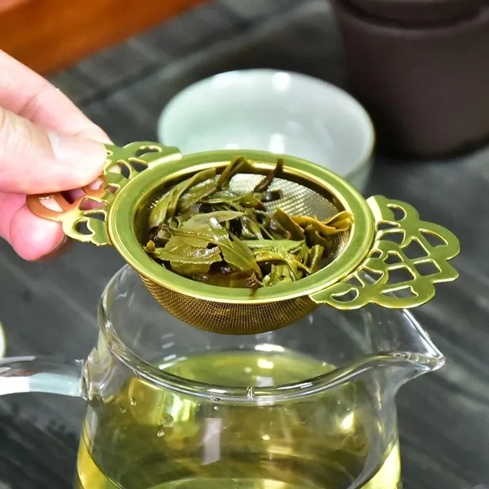 Double Ear Stainless Steel Tea Infuser Fine Mesh Strainer