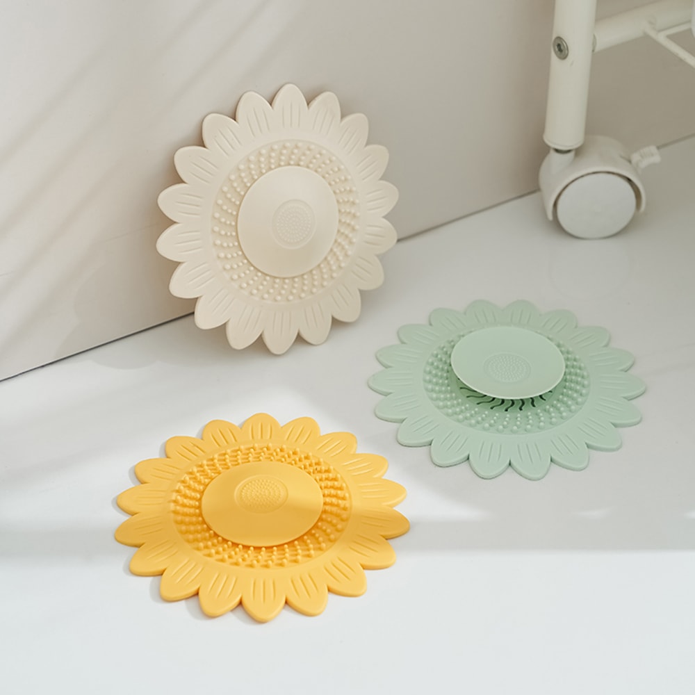 Floral Odor Proof Drain Cover and Sink Drain Filter Mat