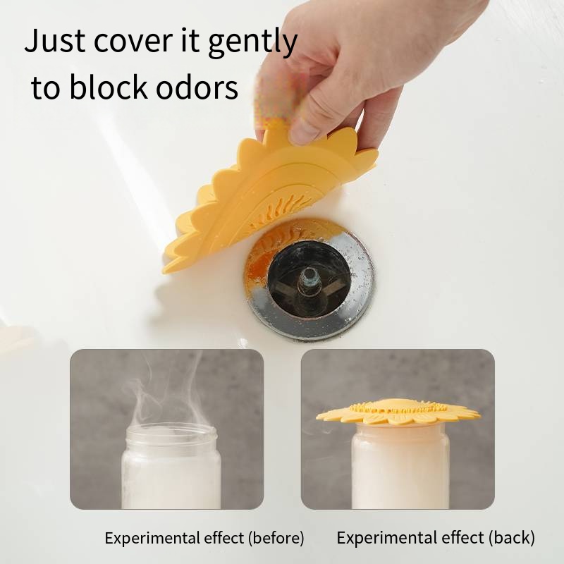 Floral Odor Proof Drain Cover and Sink Drain Filter Mat
