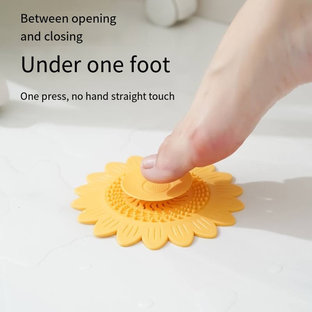 Floral Odor Proof Drain Cover and Sink Drain Filter Mat