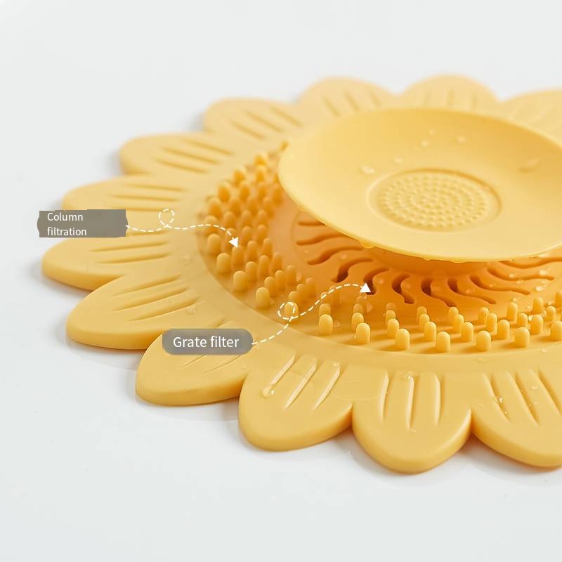Floral Odor Proof Drain Cover and Sink Drain Filter Mat