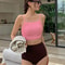 High Waist Split Bikini Set Womens Two Piece Swimsuit