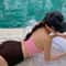 High Waist Split Bikini Set Womens Two Piece Swimsuit