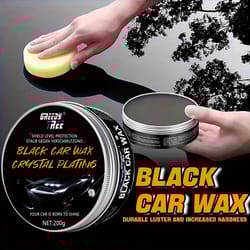 black car wax with ceramic paint protection for gloss and scratch resistance