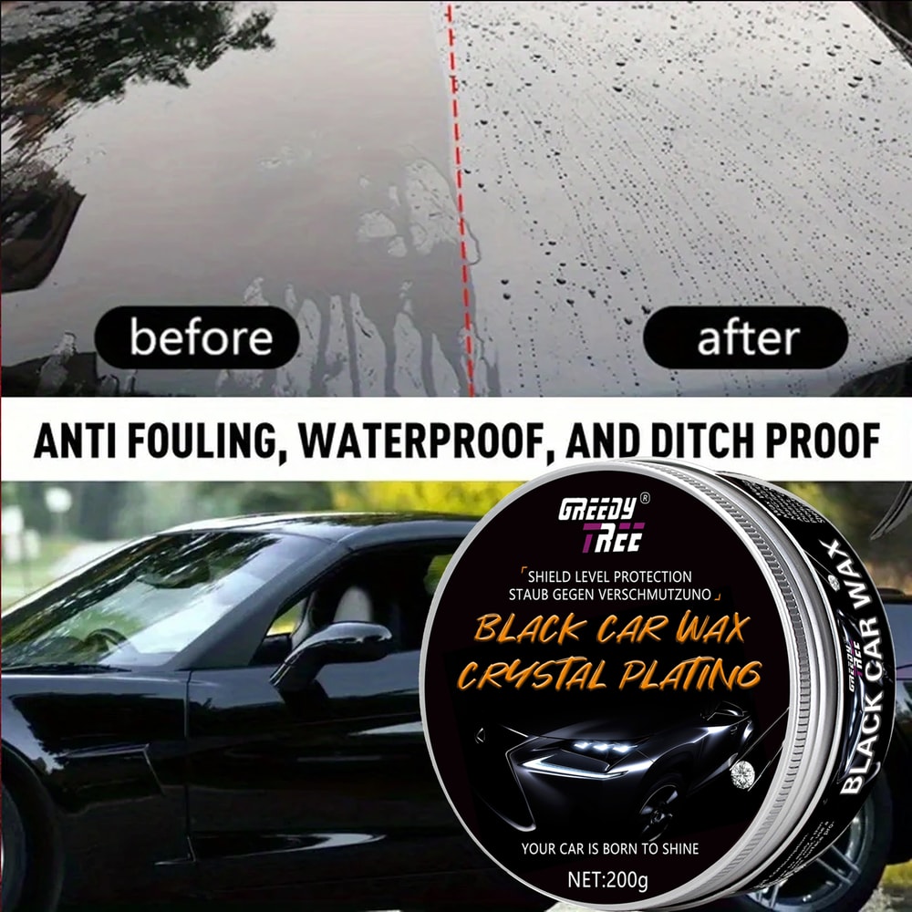 Black Car Wax with Ceramic Paint Protection for Gloss and Scratch Resistance