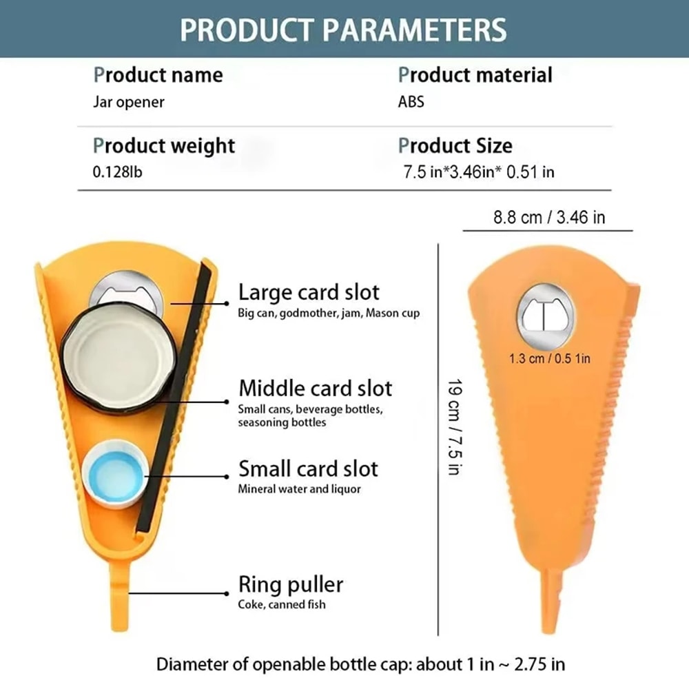 Easy Grip Multifunctional Can Opener Bottle and Jar Opener