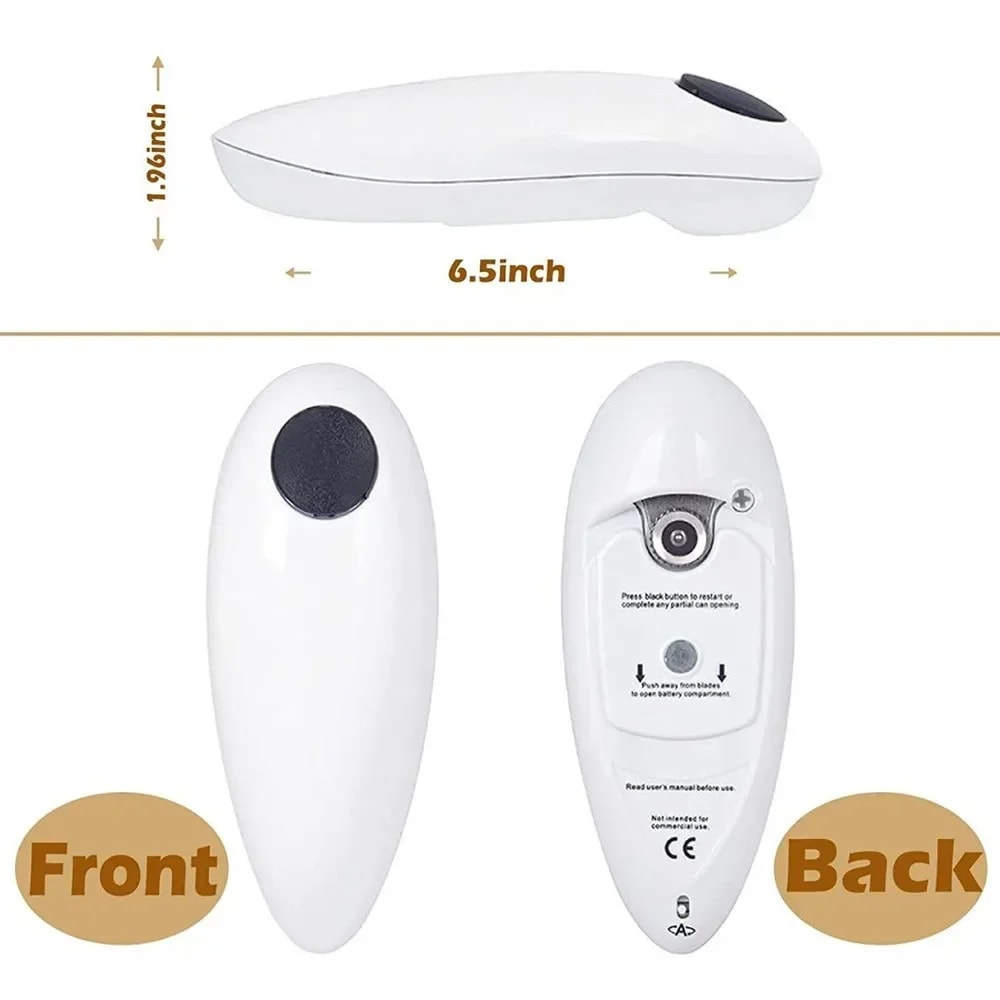 Electric Can Opener Automatic Smooth Edge Jar and Tin Opener