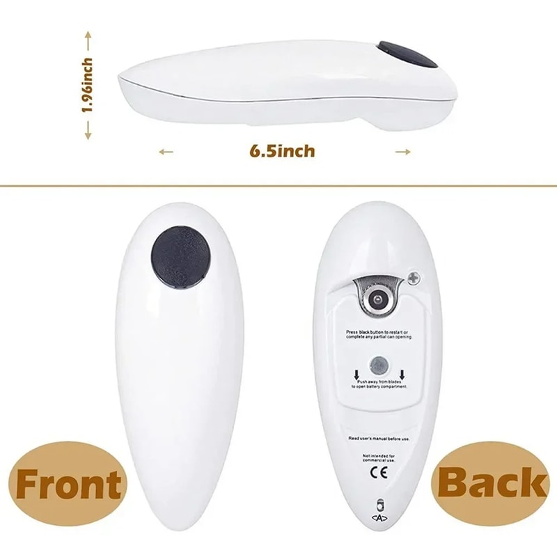 Electric Can Opener Automatic Smooth Edge Jar and Tin Opener