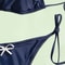 Solid Color Triangle Bikini Set Low Waist Bandage Swimwear 2