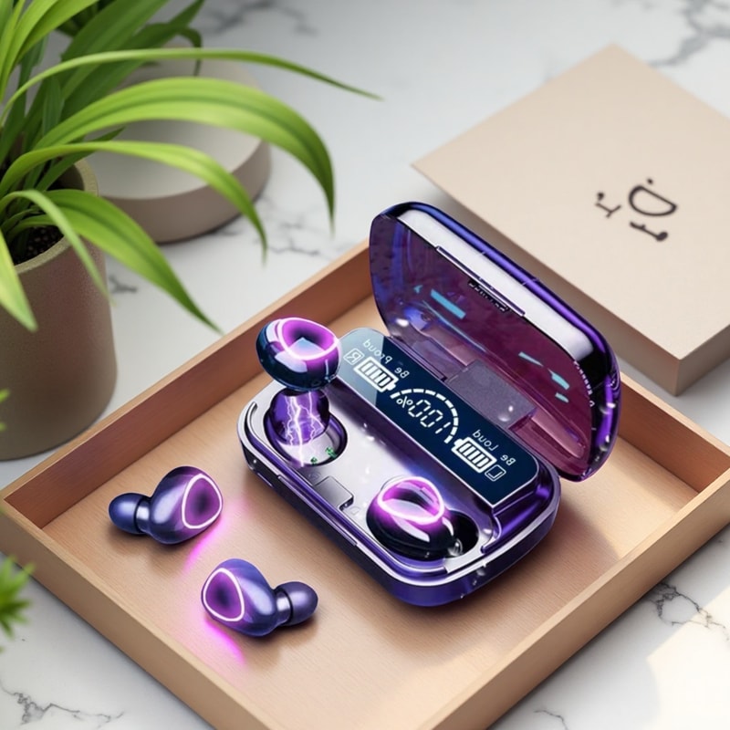 TWS Bluetooth Earbuds with LED Display and HiFi Stereo Sound