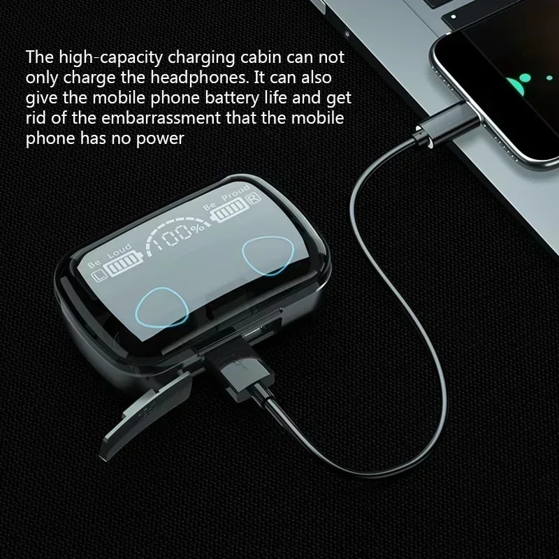 TWS Bluetooth Earbuds with LED Display and HiFi Stereo Sound
