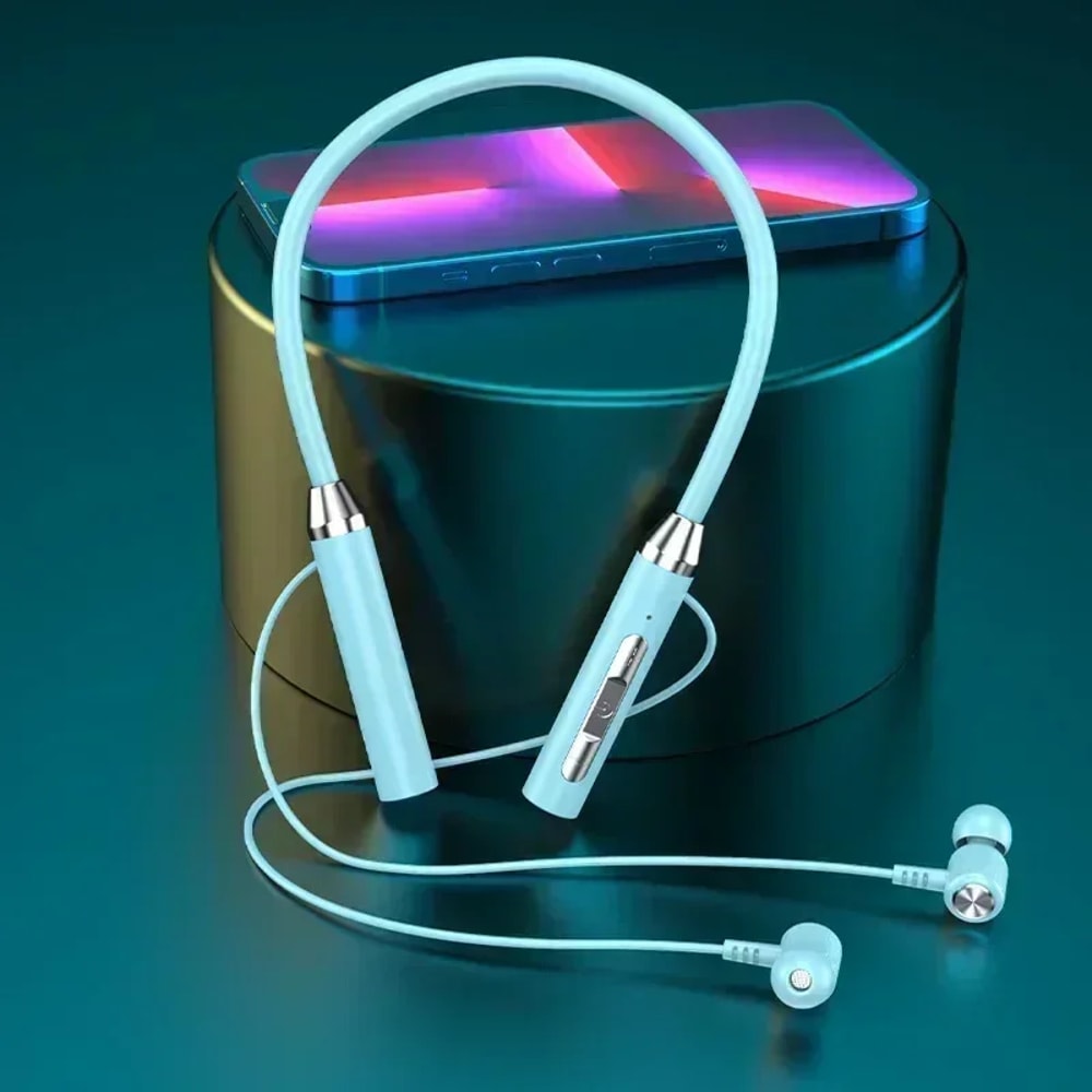 Sport Magnetic Bluetooth Neckband Headphones Wireless Running Earbuds with Noise Cancelling Mic