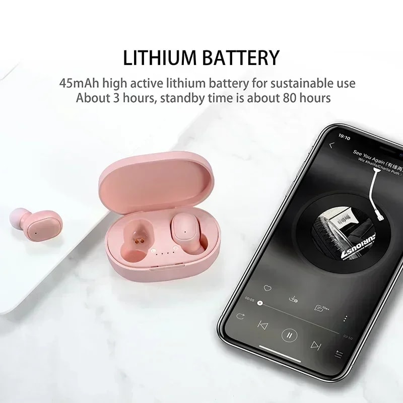 True Wireless HiFi Stereo Gaming Headset Noise Canceling Earbuds for Sports