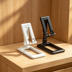 foldable desktop phone stand & adjustable tablet holder for home office and travel
