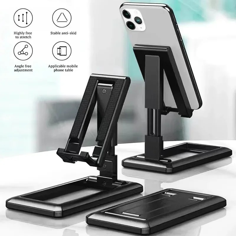 Foldable Desktop Phone Stand Adjustable Tablet Holder For Home Office And Travel 1
