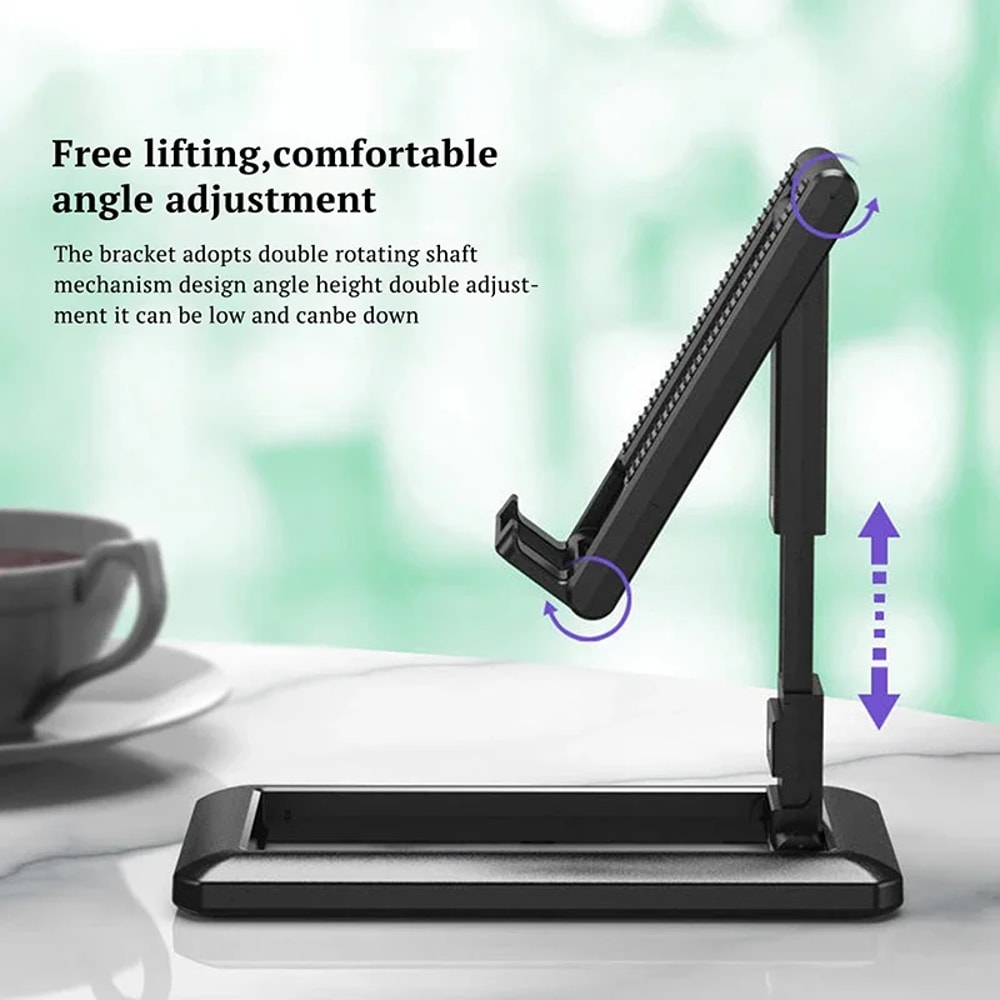 Foldable Desktop Phone Stand Adjustable Tablet Holder For Home Office And Travel 4