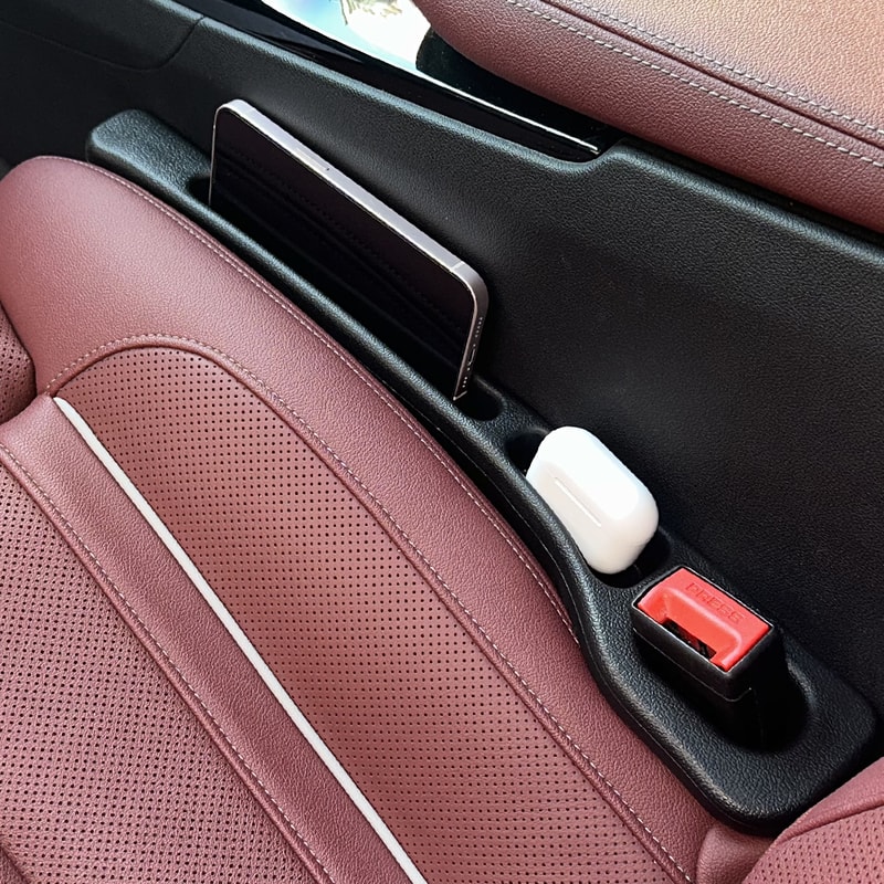 No Drop Car Seat Gap Filler With Phone Wallet Slot 0