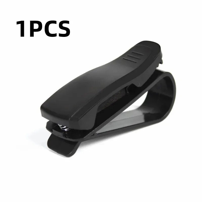Universal Car Sunglasses Holder Sun Visor Glasses Clip And Card Organizer 5