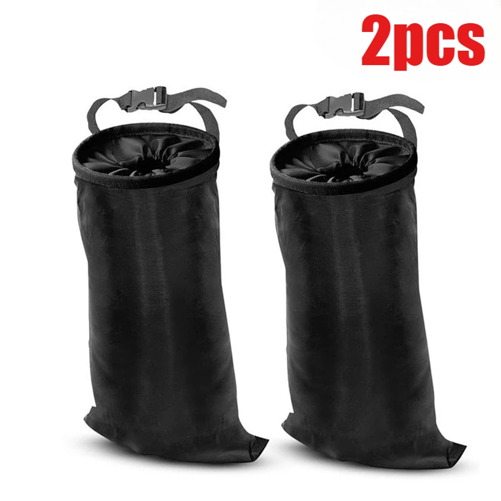 Hanging Car Trash Bag Back Seat Headrest Garbage Can