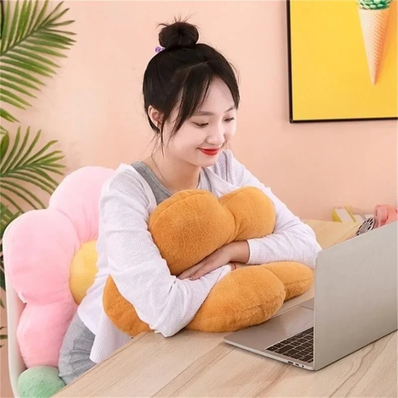 Cute Sunflower Flower Plush Pillow Soft Stuffed Cushion for Bedroom Decor